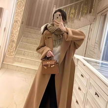 羊绒大衣女驼色双面2025秋冬新款赫本风中长款气质毛呢大衣外套女