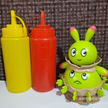 450ML带刻度塑料酱汁瓶挤酱瓶裱花嘴番茄酱果酱沙拉酱挤压瓶挤壶