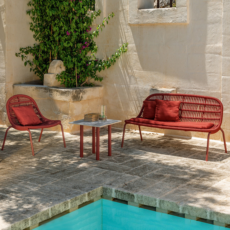 Sofá de exterior para ocio, sillón de jardín moderno y sencillo, diseño de protección solar para una sola persona, muebles de exterior de ratán. image 2