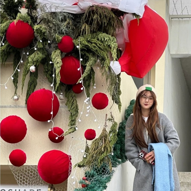 元旦春节日红色毛线球打卡点布置美陈列泡沫婚礼布景橱窗装饰道具|undefined