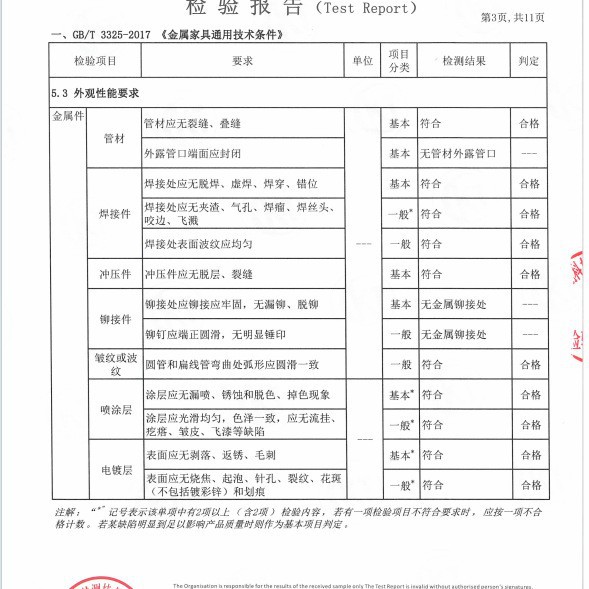 (CNAS 인증 품질 검사 보고서 - 5년 걱정 없는 보증)