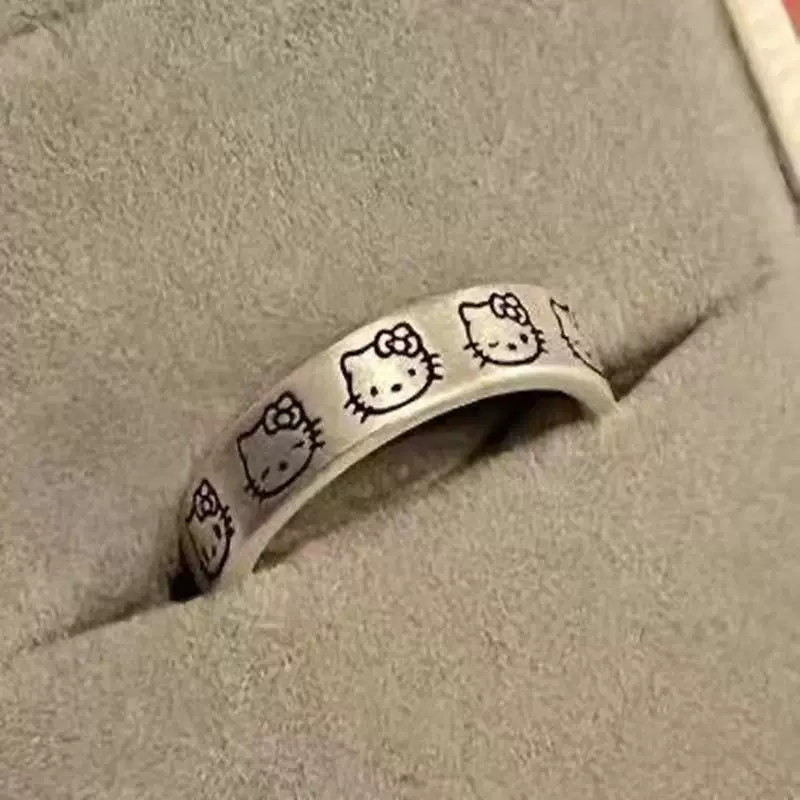 Кольцо (Hello Kitty Guyin KT) регулируемое унисекс с принтом, лёгкий подарок для друзей