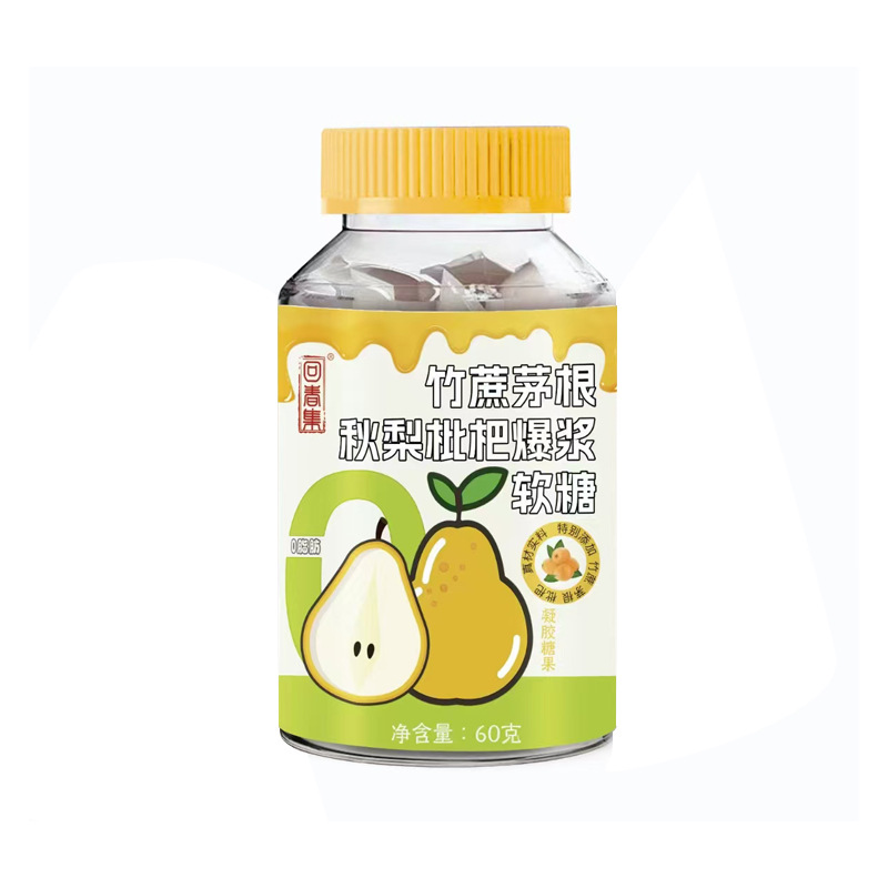 Bamboo Cane, Imperata & Pear Loquat Bursting Soft Candy — Food-Herb Fruit Gummy overview