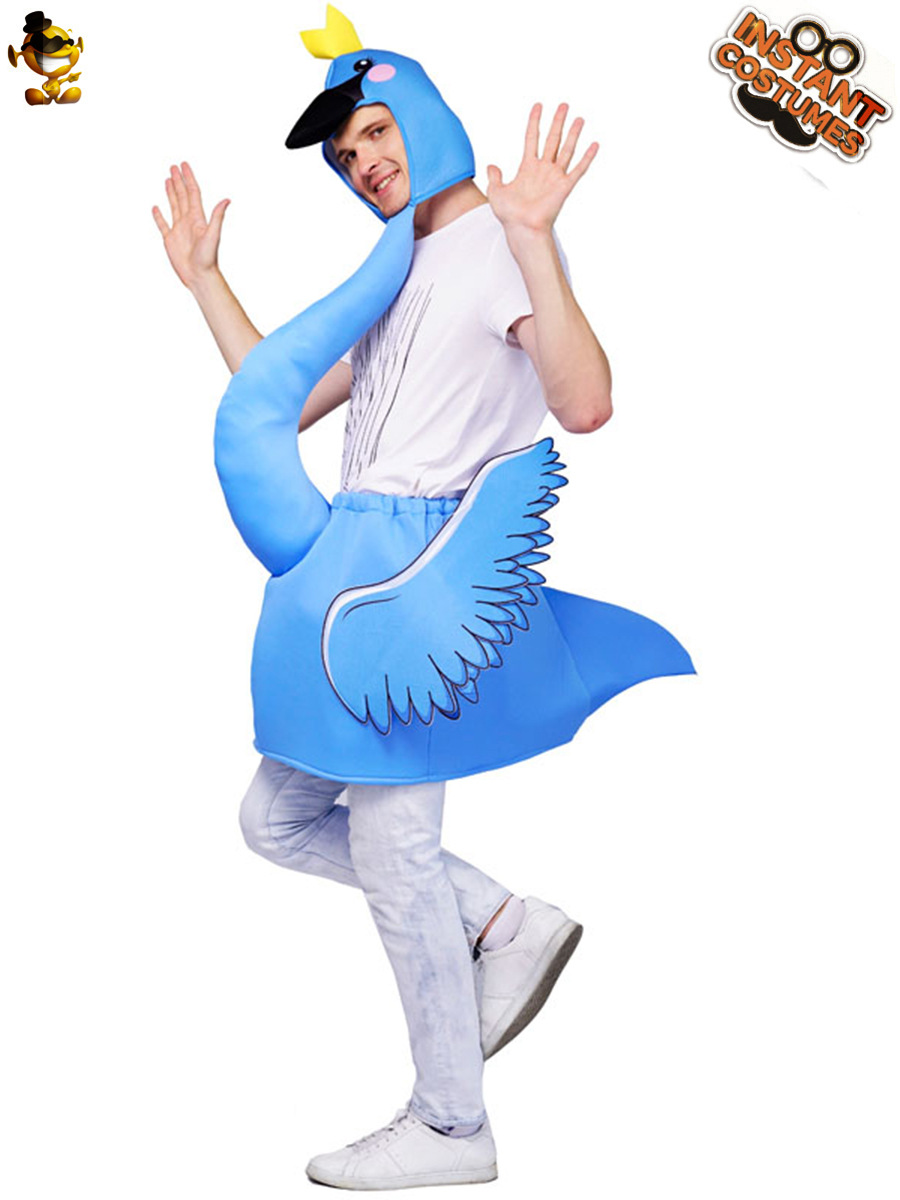 Carnaval de Halloween azul Flamingo cos traje etapa rendimiento divertido ropa para adultos