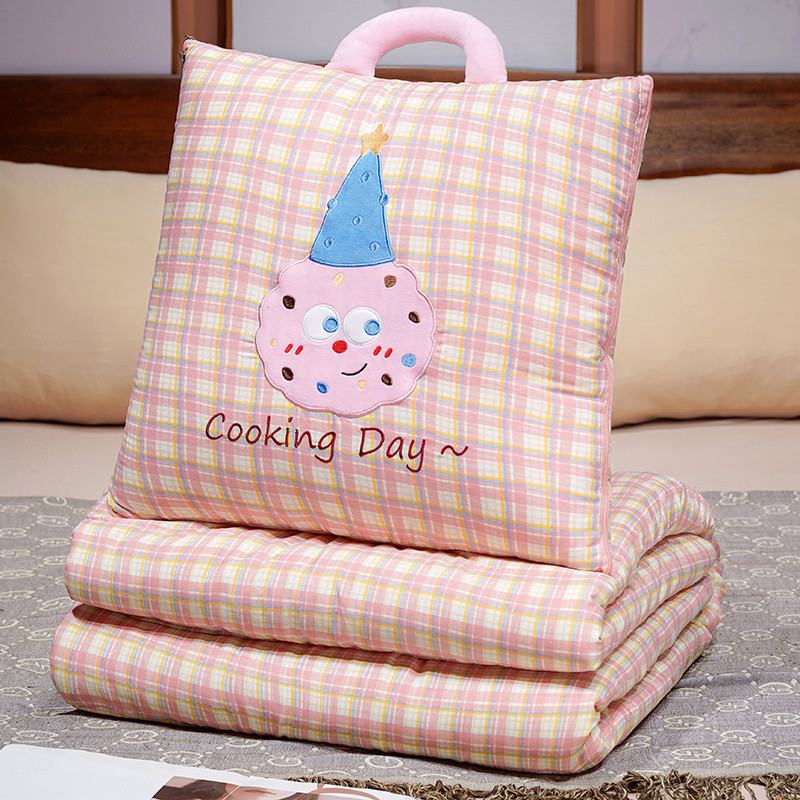 핑크 그리드 쿠키(폴리에스테르+독일산 벨벳)