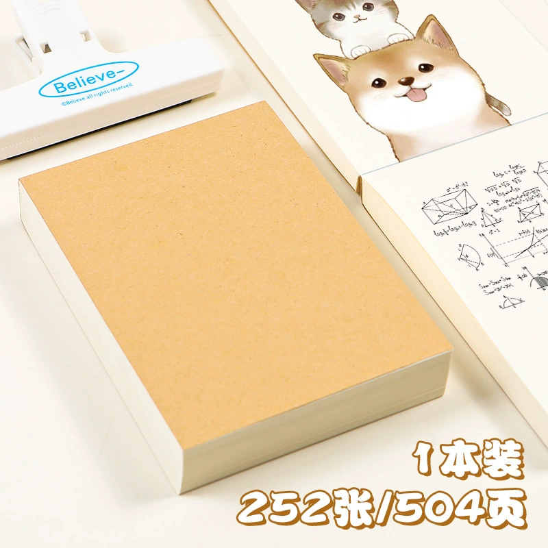 Draft notebook A6, extra-thick tear-off pad, blank pages, 252 sheets