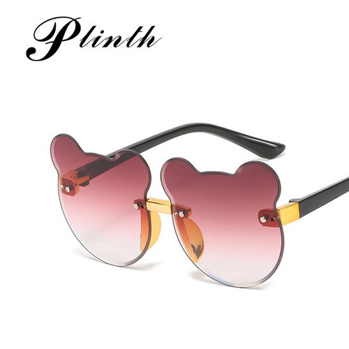 Children's sunglasses, UV protection for boys and girls, super cute baby glasses, bear ear shaped photo sunglasses