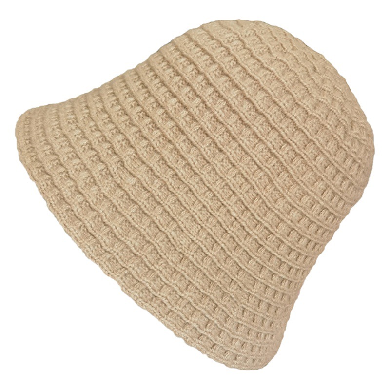 Nuevo sombrero de pescador a juego de color para mujer engrosado todo partido cálido sombrero de cubo que cubre la cara otoño e invierno con aspecto facial pequeño sombrero de cuenca a cuadros moda