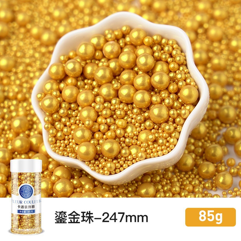 2-4-7mm 혼합 금박구슬 85g