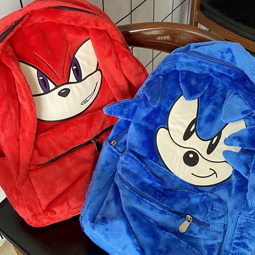  New Large Capacity Student School Bag Sonic Sonic Hedgehog Mouse Backpack Couple Backpack
