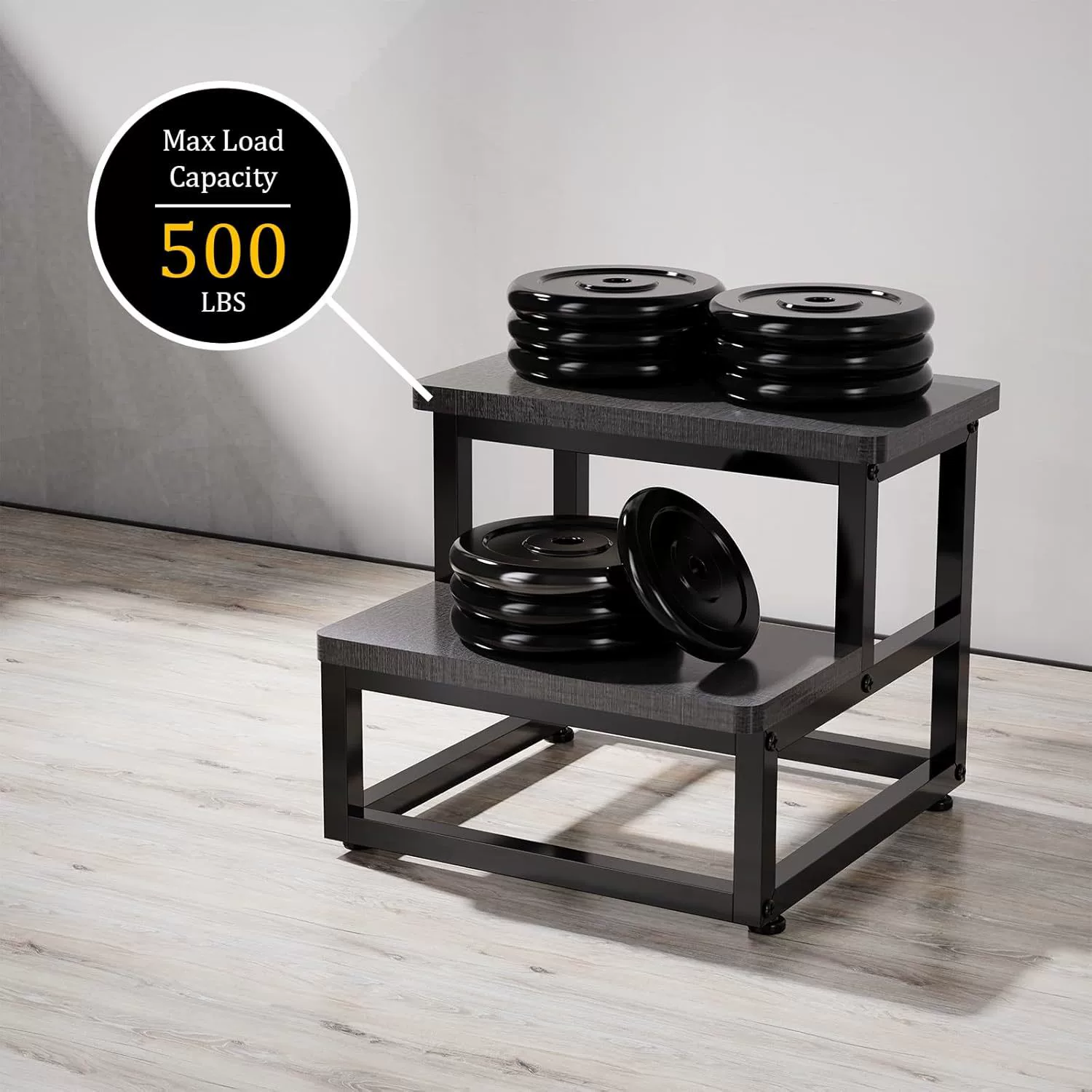 Two -step stools of iron solid wood high and low score bench, two -step stool, two -step ladder stool bathroom kitchen stool children's stool