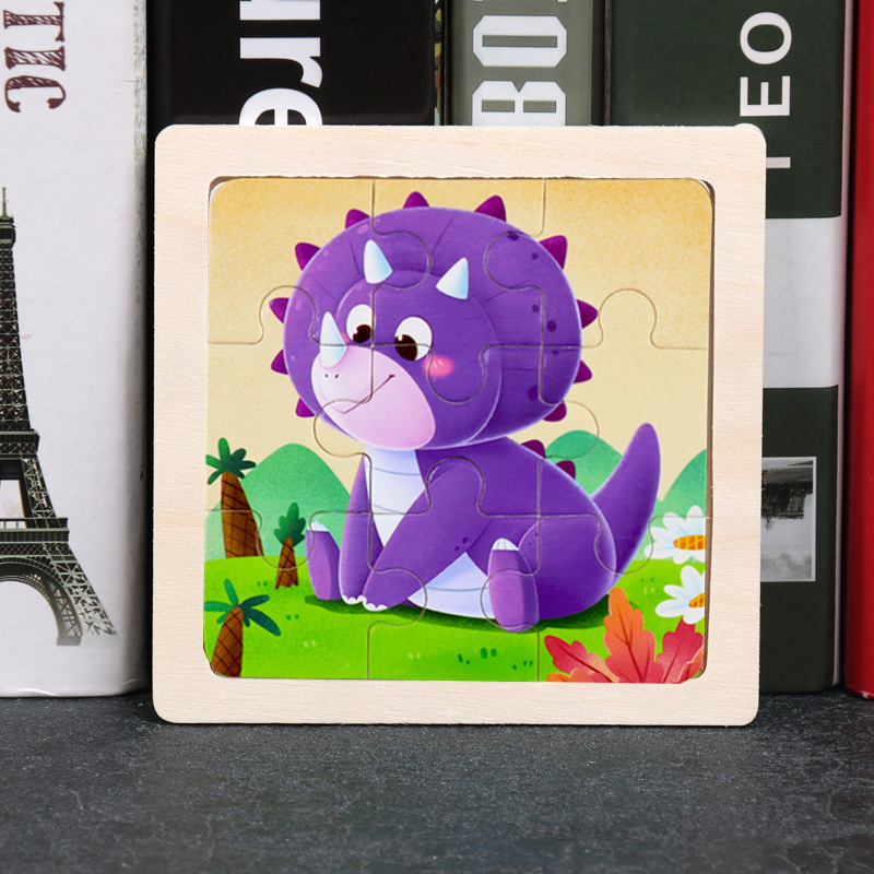 Puzzle pequeño plano de madera de 9 piezas Animal Ocean Traffic Kindergarten Educación temprana Juguetes educativos Puzzle simple de entrada