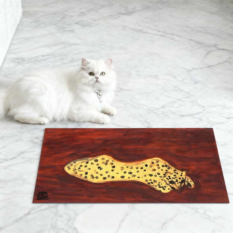 B&B Internet Celebrity Floor Mat, Bathroom Door Absorbent Mat, Diatom Mud Abstract Painting Bathroom Mat, Old and Stain-Resistant Floor Mat