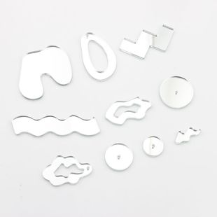 Japanese resin double-sided mirror irregular geometric hollow Jewelry pendant accessories fashion DIY pendant accessories