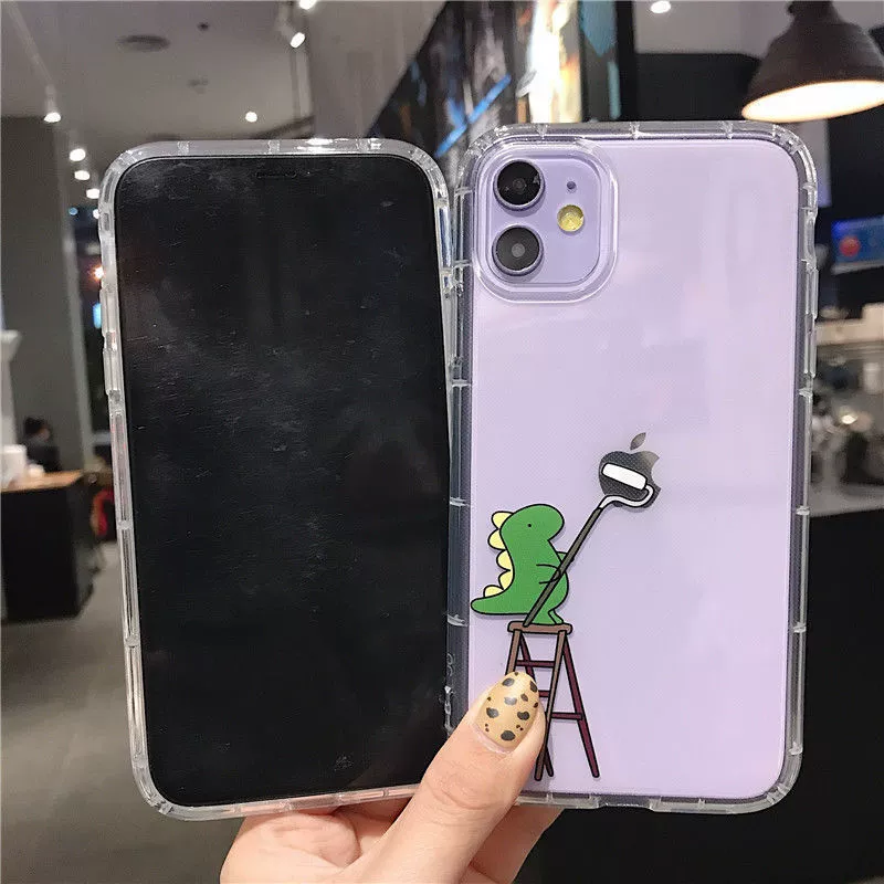 Apple, милый совместимый динозавр, iPhone 13, iPhone13 Pro, мультяшный чехол на телефон, iphone, 15promax