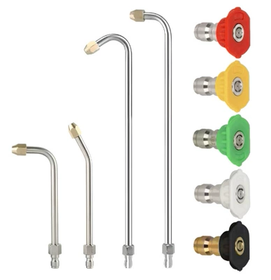 High pressure car wash water gun — Extension Rod 4000Psi Set - air-conditioner-ducting-kit-2-x-approx-15cm-2-x-approx-33cm-5-color-nozzle-set