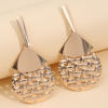 Advanced metal earrings, European style, internet celebrity, bright catchy style, high-quality style