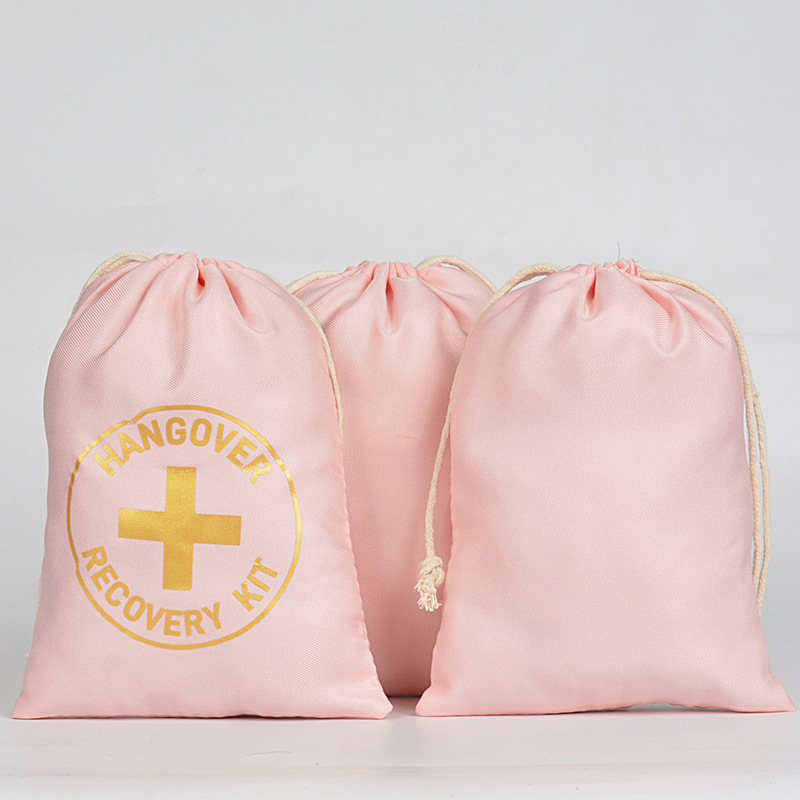 红十字宿醉工具包涤棉布急救包装派对醒酒袋礼品包装袋厂 家批发
