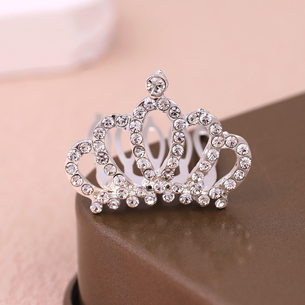 Little Crown Children girls rhinestone hair comb Crown Cute little girl hairpin baby hair accessories birthday show