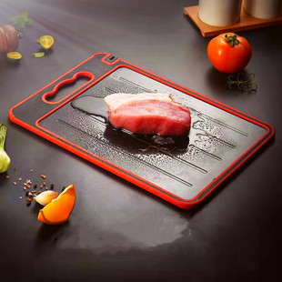 Thawing Cutting Board Multi-functional Two-sided Cutting Board Meat Seafood Multi-purpose Board Food Grade Aluminum Quick Thawing Cutting Board