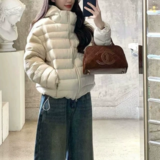 轻薄新款排骨棉服短款女冬季巨好看泡芙棉袄连帽小个子保暖外套