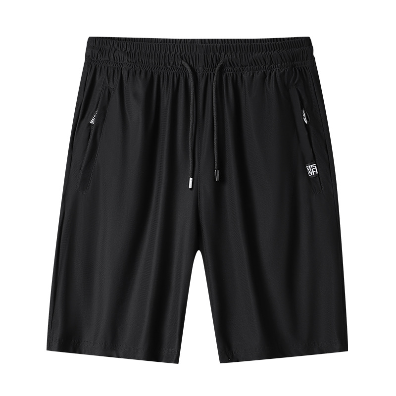Pantalones Cortos Deportivos de Seda de Hielo para Hombre Secado Rápido y Elásticos