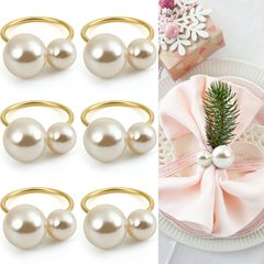 メーカー卸売り真珠ナプキンリング16mm + 22mm真珠ナプキンボタン工場直販国境を越えたナプキンリング