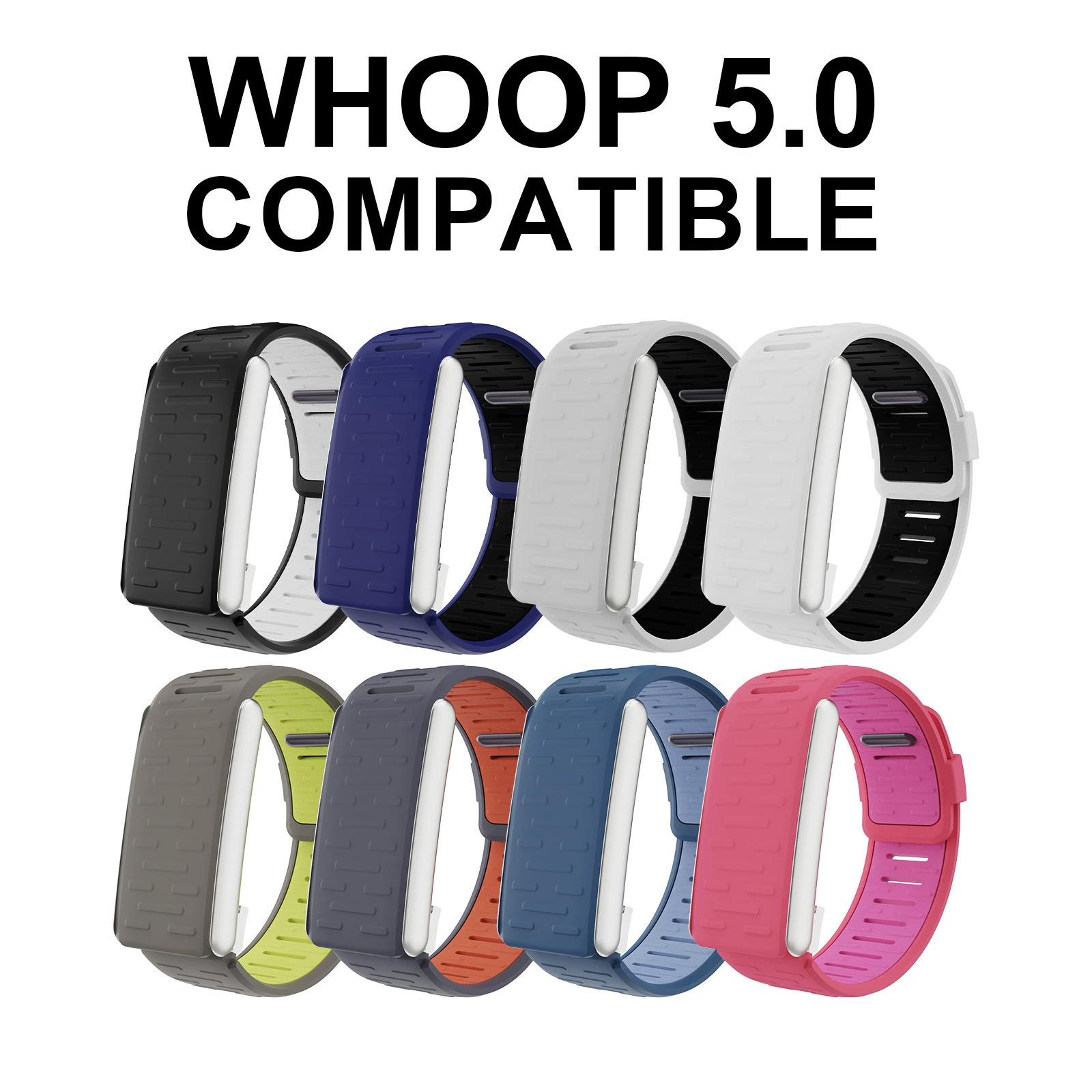 Подходит для Whoop 5.0 One+Peak MG ECG силиконового браслета Sportflex.