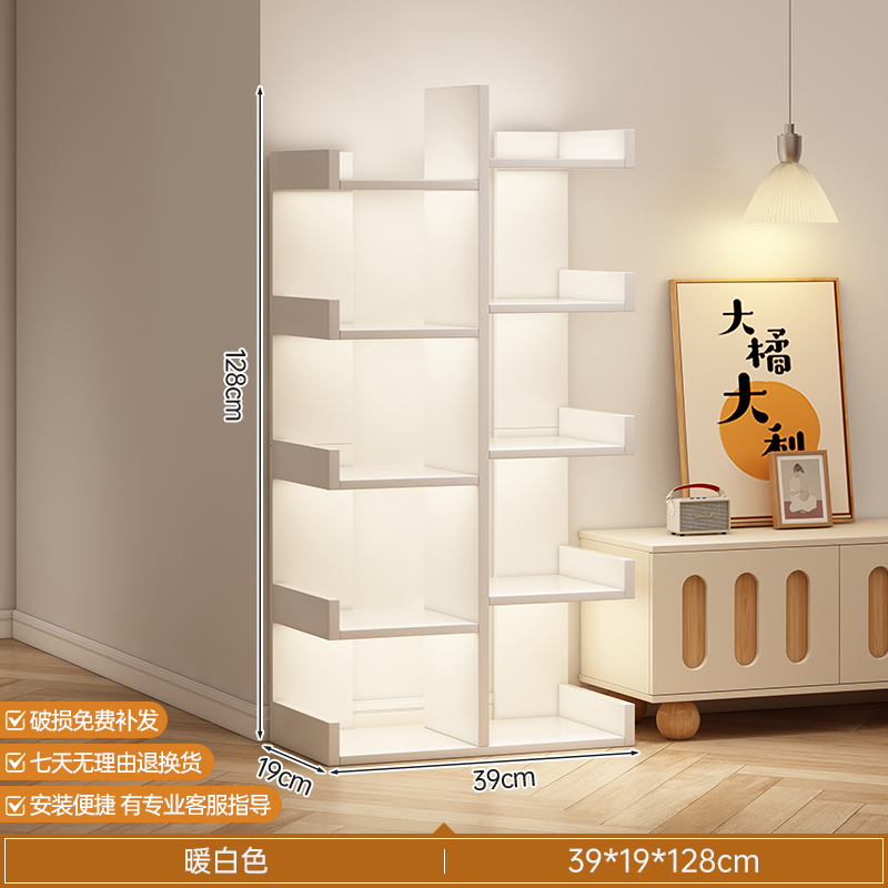 Estante de libro de piso estante de almacenamiento integrado contra la pared armario de almacenamiento sala de estar doméstica gabinete de exhibición dormitorio pequeño gabinete estrecho librería