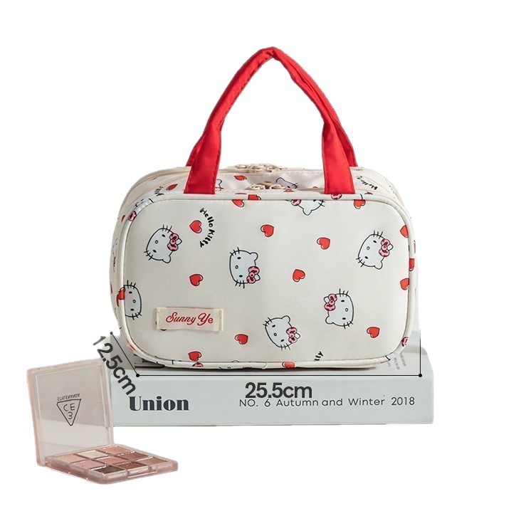 HelloKitty化妆包旅行印花洗漱包便携式分区大容量极简静奢收纳包|undefined