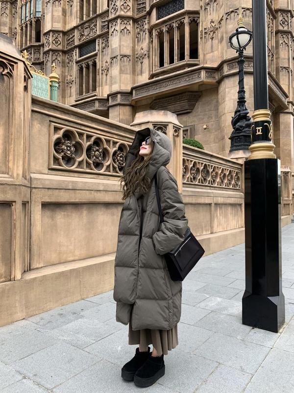 欧美超好看羽绒棉服女长款过膝加厚宽松大码冬季保暖大衣外套2025|undefined