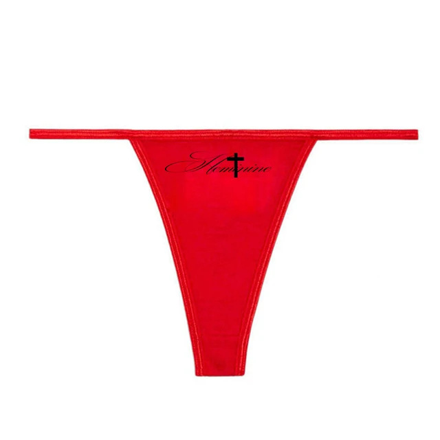 Amazon nueva impresión de letras americanas de estilo europeo y americano sexy bikini de mujer thongs cintura baja al por mayor