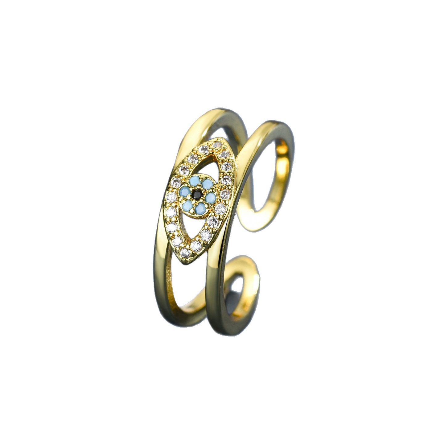Blue Eye Index Finger Ring For Women Luxury Designer Accessory_voghion.com