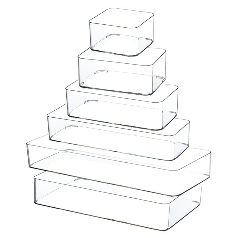 可叠加桌面文具收纳盒手账贴纸便签便利贴铅笔杂物窄长条亚克力