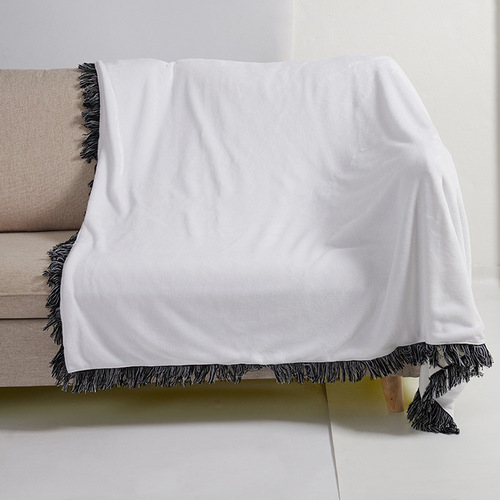 厂家直供法兰绒毛毯办公室宿舍午睡盖毯空调毯【热转印白坯素材】