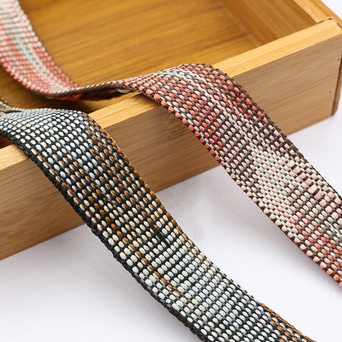 Factory-direct 2.2cm arrow-patterned ethnic-style jacquard ribbon—accessories for ethnic clothing, hats, curtains, and headwear