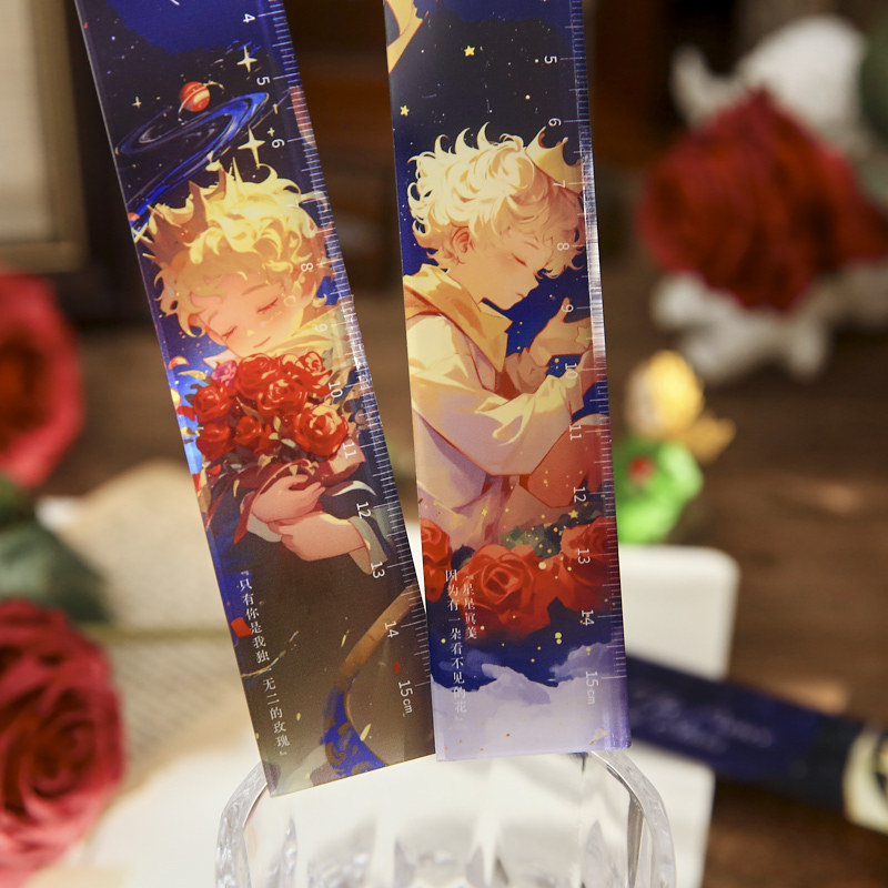 Mr. Paper Regla acrílica Serie Little Universe Personajes literarios originales Regalos para estudiantes Examen Papelería Regla