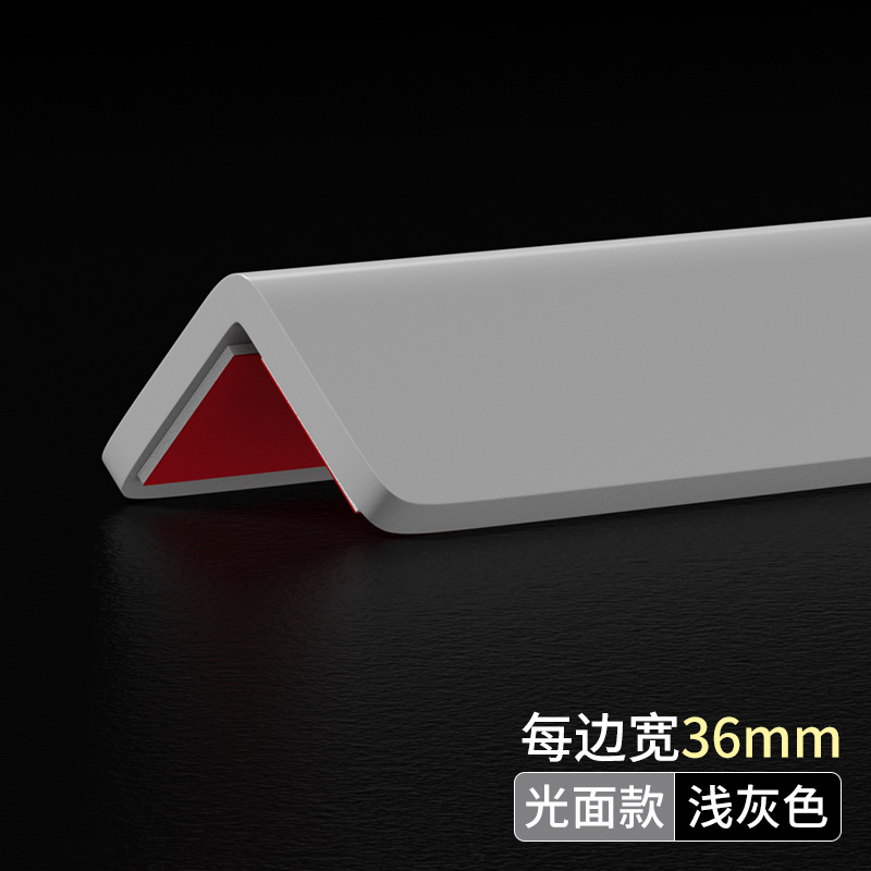 라이트 그레이 매끄러운 표면 3.6 폭-1m