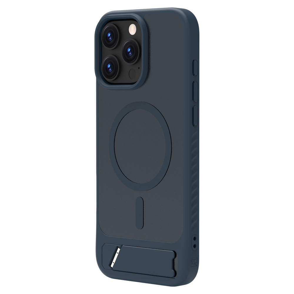 Fujero de pivote para iPhone16 Pro Max, caso de teléfono móvil, caso de succión magnética de piel, caso de soporte 15 Pro