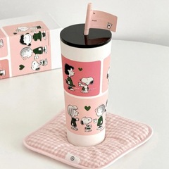 スターダッド パピーカップ スヌーピー ジョイントシリーズ かわいくてかわいい 見た目価値の高い 車載用ステンレスストローカップ