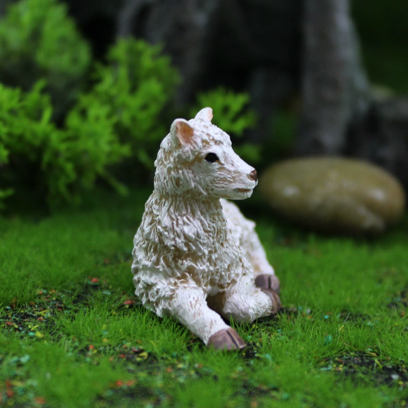Трансграничный для мелких животных мясистые садовые украшения изделия из смолы Милая имитация микропейзаж украшения из овец