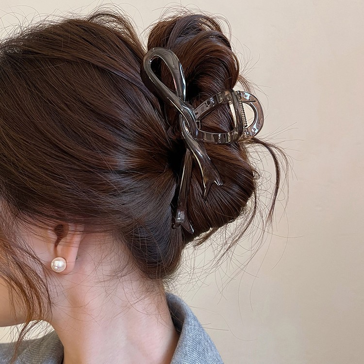 リボングリッパーリボンサメクリップ 2025 新しいハイエンドヘアクリップ夏後頭部ヘアクリップヘアアクセサリー|undefined