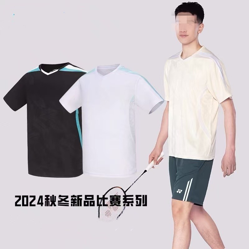 New Badminton Men's Quick-drying Summer Breathable Short-sleeved T-shirt Women's Quick-drying Competition Suit Group-buying Suit Student Team Uniform