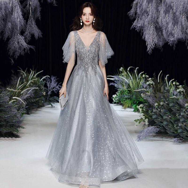 Elegant Evening Dress 2026 New Style Slimming High-End Niche Bridesmaid Dress Annual Meeting Host Dress Spring Season