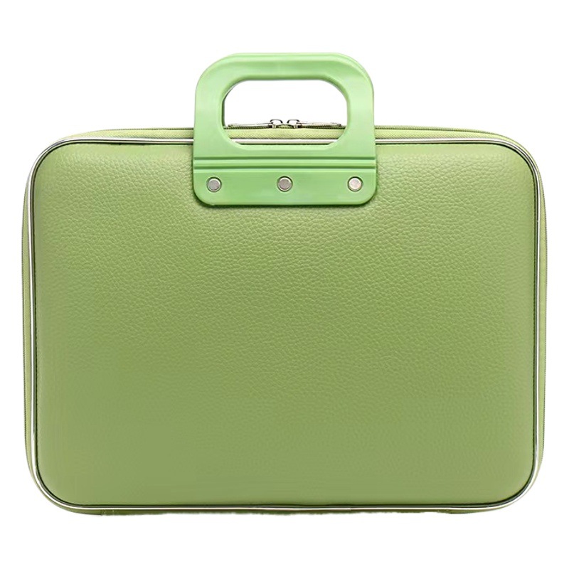 Manufacturer Wholesale Briefcase Wholesale Oxford Cloth Waterproof Exhibition Bag Printable Logo Business Imitation Leather Computer Bag in Stock