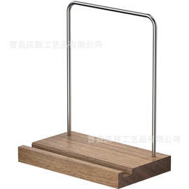 铁木黑胶唱片架桌面CD唱片收纳架可折叠LP展示架竹木唱片架书架