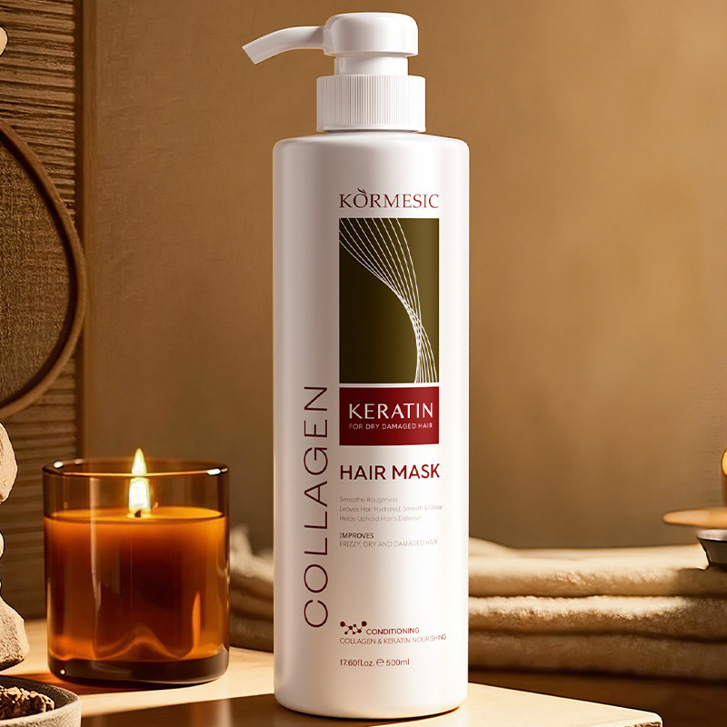 Máscara de cabello de queratina de colágeno transfronteriza KORMESIC máscara de cabello de cabello suave fábrica de comercio exterior al por mayor