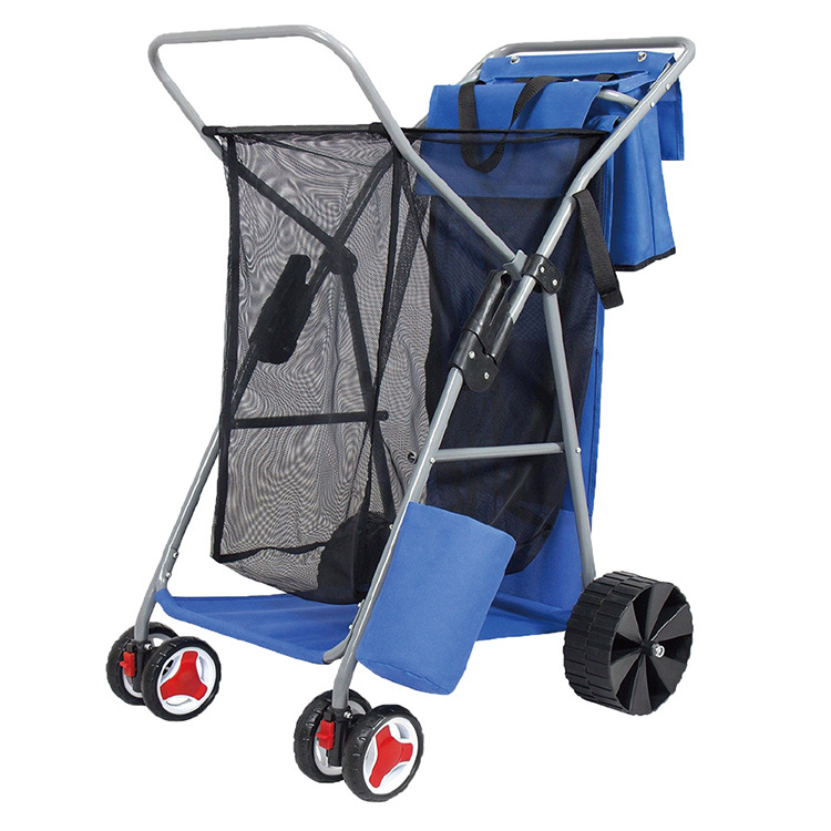 Pesca coche plegable coche aluminio camping al aire libre deportes al aire libre de cuatro fases plegable color