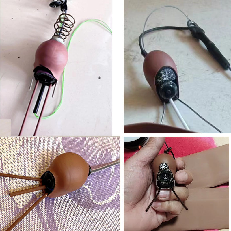 Accesorios de embalaje de cámara visual de anclaje de peces fijos y protectores de línea principal anillo de ocho caracteres marrón barro tubo de contracción térmica