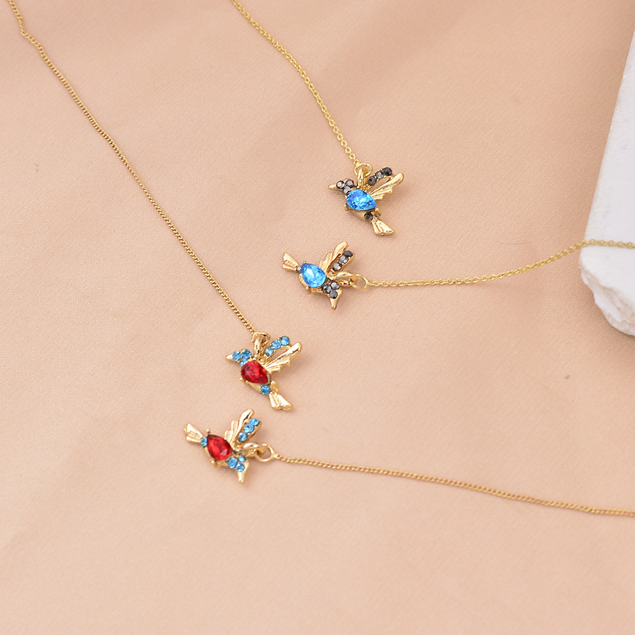 Cross-border Mixed Zirconium Spreading Bird Earrings Ear Line European and American New Hummingbird Personalized Animal Ear Chain Earrings Women's Earrings